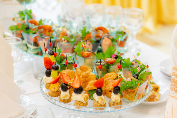 istock Buffet with meat, fish and vegetable delicacies snacks 1420975161