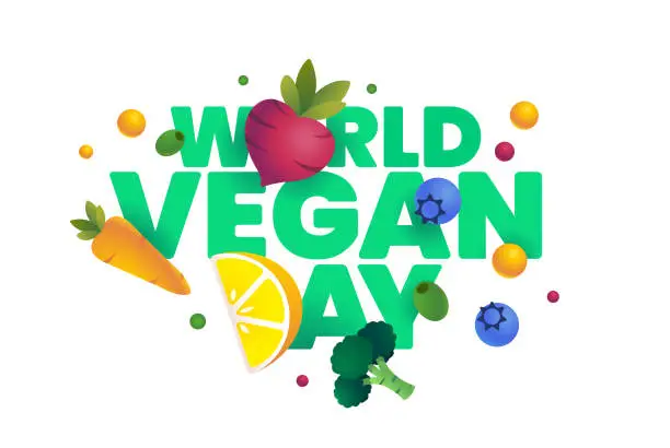 Vector illustration of World Vegan Day design
