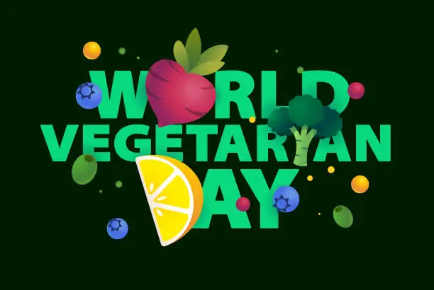 Vector illustration of world vegetarian day design