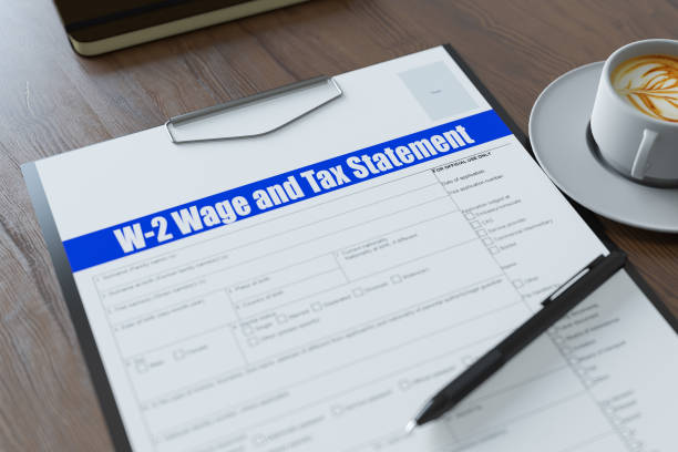 istock W-2 Wage and Tax Statement Form 1420982792