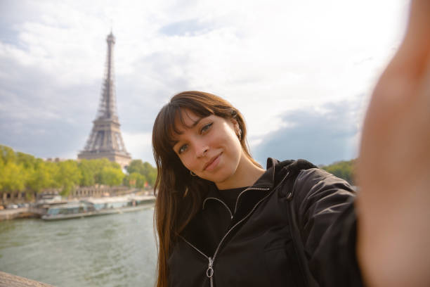 Young woman selfie in Paris