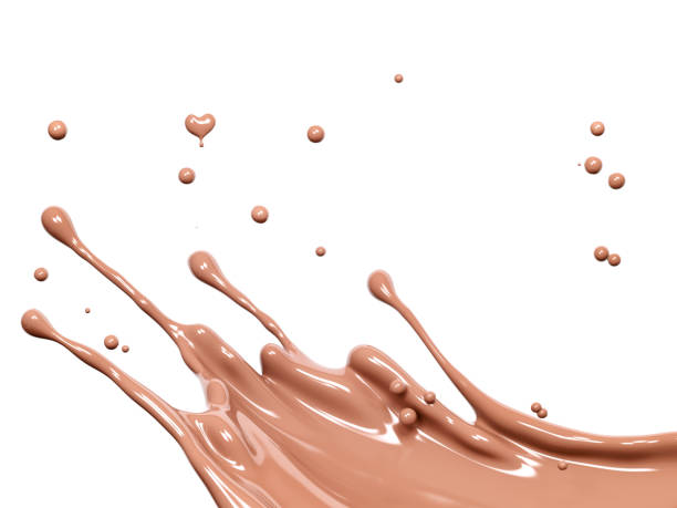 istock Chocolate wave or flow splash, pouring hot melted milk chocolate sauce or syrup, cocoa drink or cream, dessert background, choco splash, drink dessert, isolated, 3d rendering 1420987678