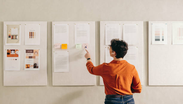 Creative businesswoman giving a presentation during a conference call