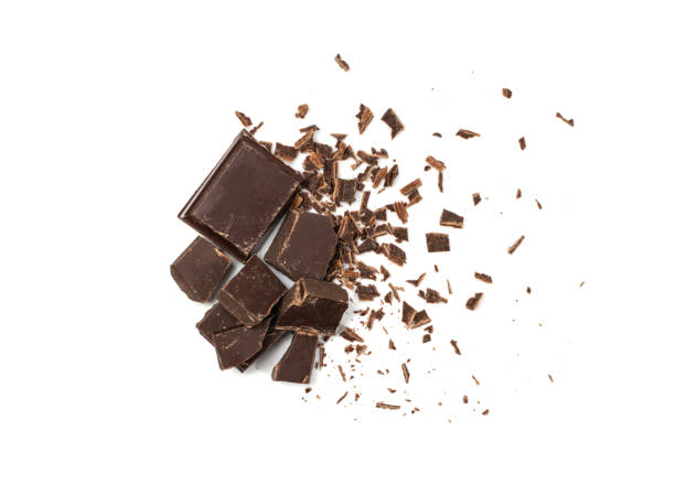 istock Grated Crushed Chocolate Pile Isolated, Crumbs, Flakes, Cocoa Sprinkles 1420995813