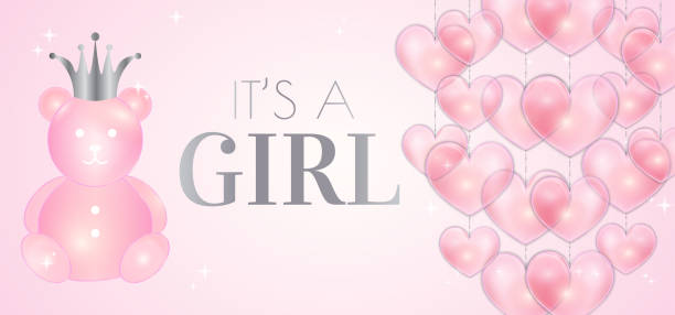 12-teiliges Pinkes Baby Shower Deko-Set 'It's A Girl' Mit Honigwaben-Design - Tischdeko Für Geschlechtsenthüllungsparty & Fotohintergrund
