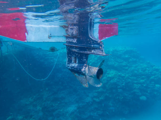 istock Boat propeller in the Red Sea, Hurghada, Egypt 1421000089
