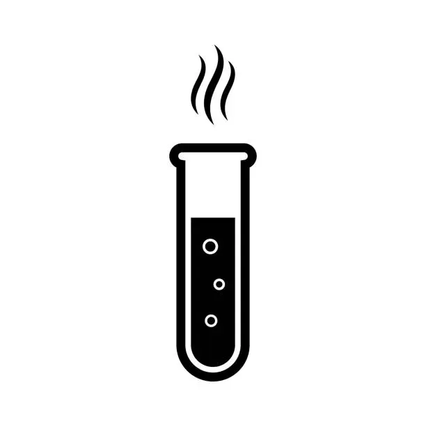 Vector illustration of Lab flask icon, test tube pictogram