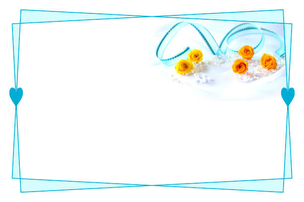 Orange roses and blue ribbon design