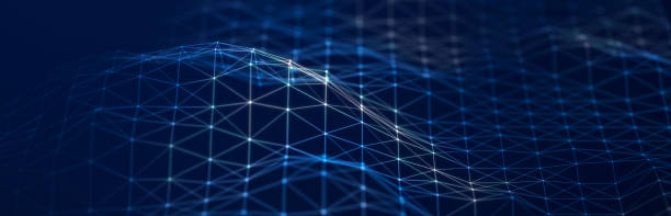 istock Beautiful illustration with connected dots and lines. Digital network background. Background for presentations. 3D 1421012270