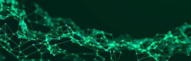 istock Abstract illustration with connected dots and lines. Digital network background. The concept of science, technology. 3D 1421012308