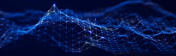 istock Beautiful illustration with connected dots and lines. Digital network background. Background for presentations. 3D 1421013434