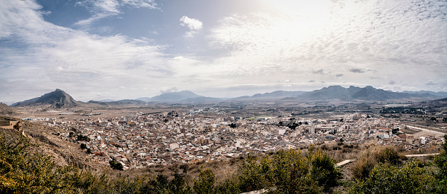 Panoramic photograph of the city of Jumilla seen from above