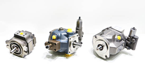 istock Hydraulic pumps on exhibition 1421016901
