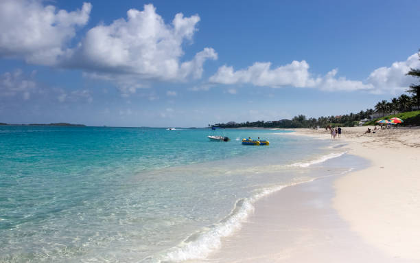 istock Public beach in Nassau, Bahamas 1421017090