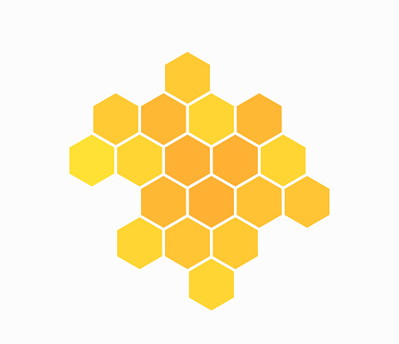 Honeycomb symbol isolated on white background. Vector illustration.