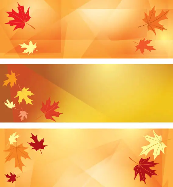 Vector illustration of bright orange backgrounds for autumn holidays - vector template