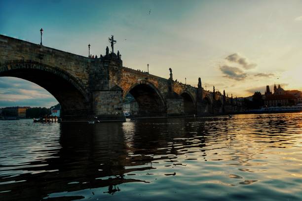 istock Low angle view of famous bridge 1421020314