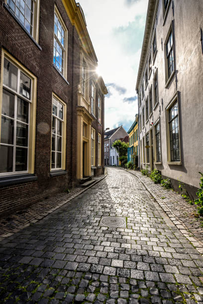 istock Beautiful Cobbled Street In Zutphen, The Netherlands 1421031904