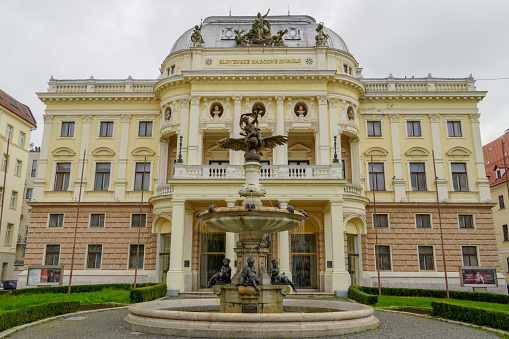 Bratislava, Slovakia - Aug 28, 2022:The Slovak National Theater is one of the leading Slovak cultural institutions.