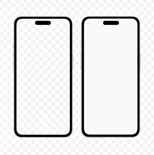 ilustrações, clipart, desenhos animados e ícones de modelo de telefone semelhante ao mockup do iphone - 14