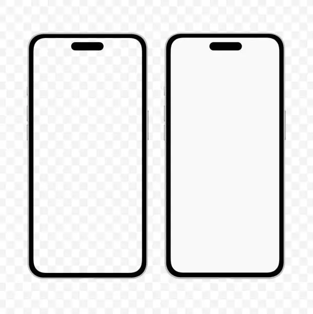 Vector illustration of Phone template similar to iphone mockup