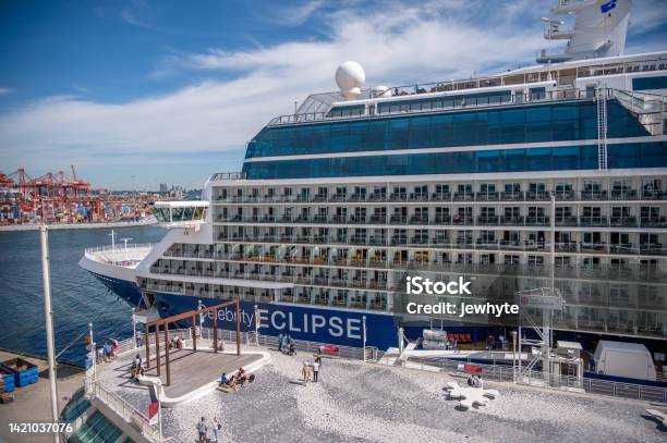 Celebrity Eclipse Cruise Ship Stock Photo - Download Image Now - Boat Deck, Canada, Canada Place