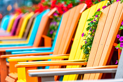 Street seats in King Street, Toronto, Canada