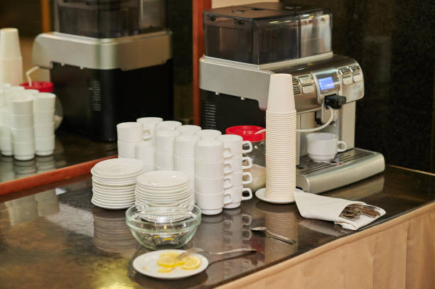 istock coffee set for a break at the event reception 1421042751