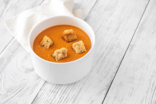 Bisque - famous French seafood soup stock photo