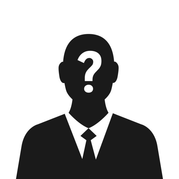 istock Businessman avatar with question mark sign isolated on white background. 1421047457