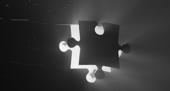 Puzzle piece missing. Team business success partnership or teamwork