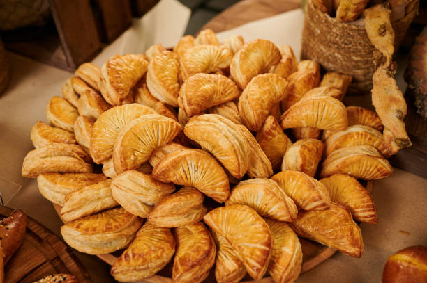 istock Puff pastry buns with filling 1421052330
