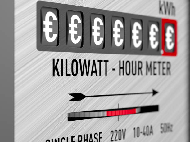 istock Kilowatt hour electric meter on white background. Isolated 3D illustration 1421055770