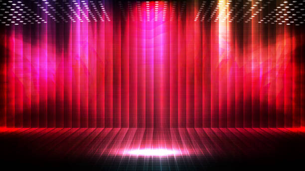 istock abstract futuristic background of empty stage arena stadium spotlgiht stage background 1421056187
