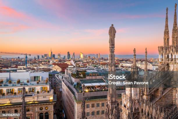 Milan Italy City Skyline Stock Photo - Download Image Now - Milan, Italy, City