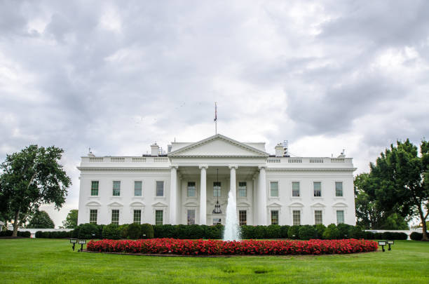 lato nord della casa bianca di washington - white house immagine foto e immagini stock