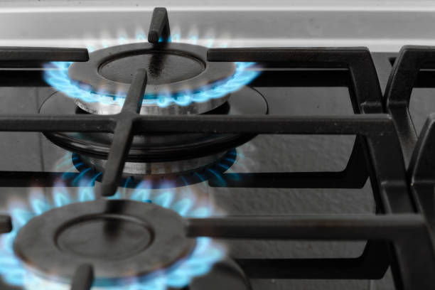istock Gas flames in a private Spanish house 1421063108