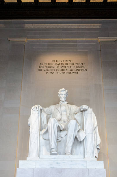 istock Statue on Abraham Lincoln at the Lincoln Memorial 1421063688