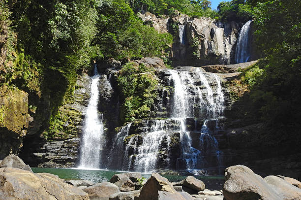 Nauyaca Falls in Manuel Antonio National Park, Costa Rica stock photo