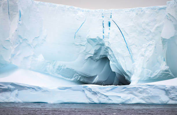 istock Huge Cave in a Tabletop Iceberg in Antarctic Sound 1421068897