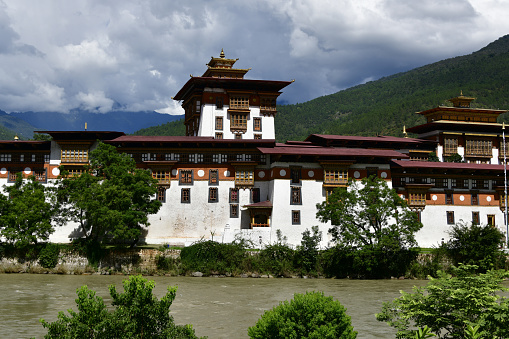 Punakha, Bhutan: Punakha Dzong, aka Pungtang Dechen Photrang Dzong, meaning \