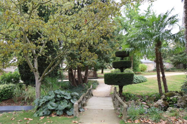 istock Fontenay Le Comte- Town hall garden 1421074671