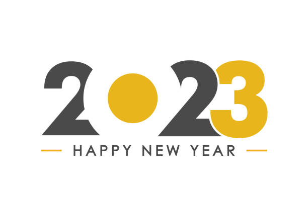 2023 Happy New Year - Banner, Design Template, Logo Text Sign Isolated on White Background. Holiday Greeting Card. Vector Stock Illustration 2023 Happy New Year - Banner, Design Template, Logo Text Sign Isolated on White Background. Holiday Greeting Card. Vector Stock Illustration 2023 stock illustrations