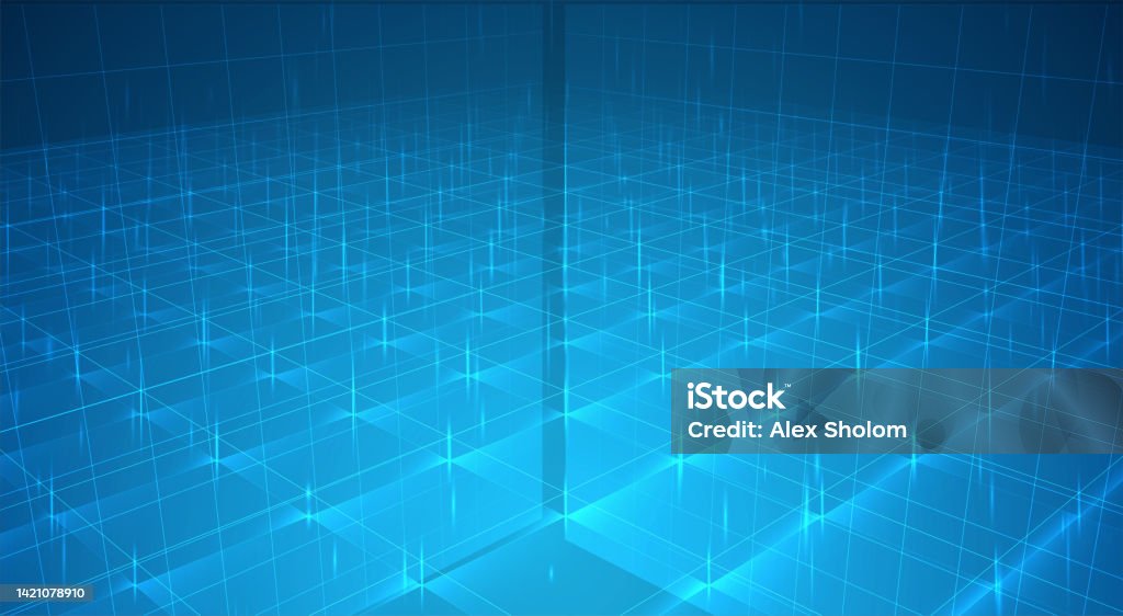 Vector Line Square 3d Vector 3d Background Of Square Grids And Lines Stock Illustration ...