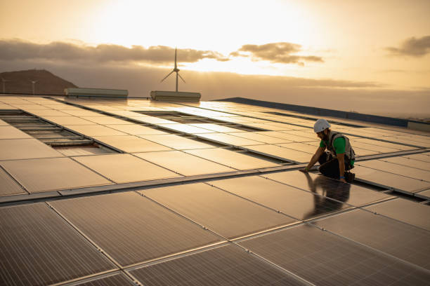 istock Alternative energy with solar panels 1421079939