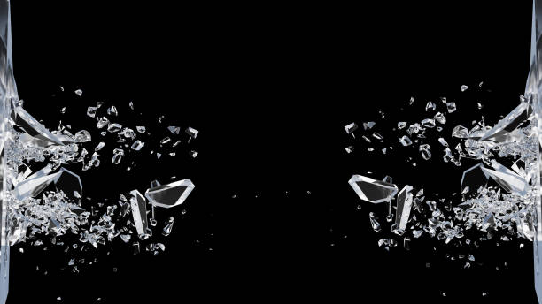 istock Glass debris in 3d rendering isolated design Premium Psd 1421083805