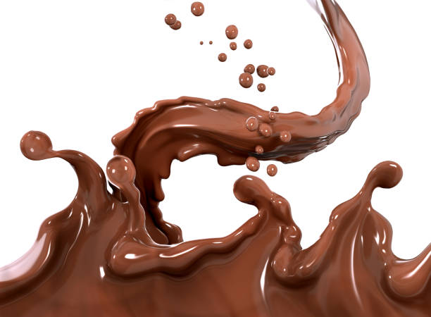 istock Chocolate wave or flow splash, pouring hot melted milk chocolate sauce or syrup, cocoa drink or cream, 
abstract dessert background, isolated, 3d rendering 1421087326