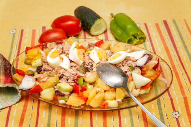 istock mixed potato salad with tuna and ingredients 1421088945