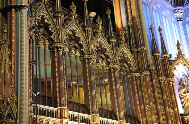 The side altar - Notre Dame Basilica stock photo