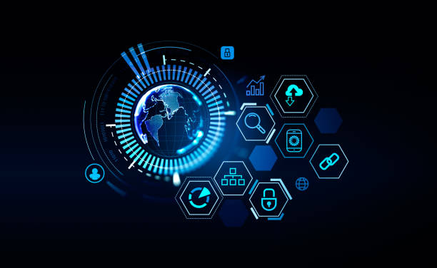 istock Earth sphere and digital icons, metaverse and global connection 1421103283